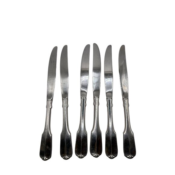 Oneida Silver Gloria Montclair Stainless Steel Table Knife Set Of 6 - Picture 2 of 4